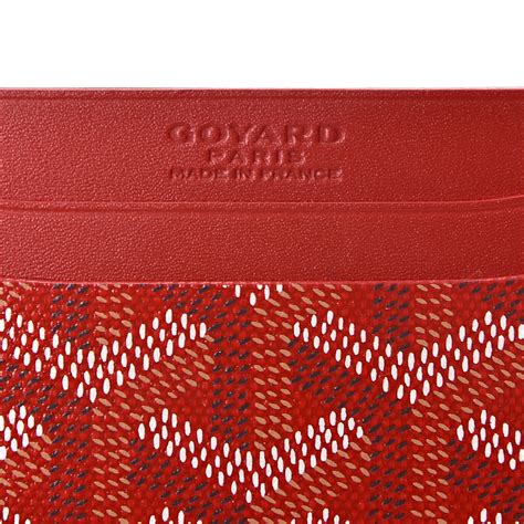 red goyard card holder